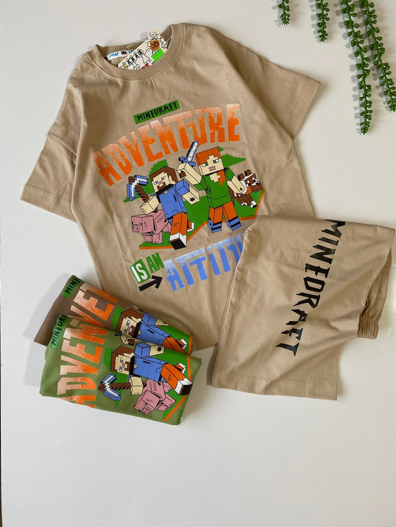 ست نخ پنبه ماینکرافت پسرانه