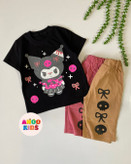 تیشرت و شلوارک کرومی دخترانه