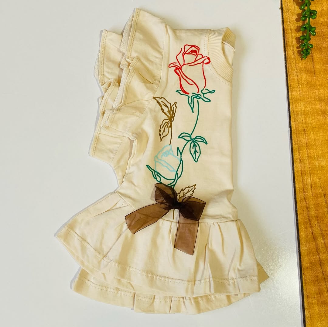 تاپ و شلوارک نخ پنبه  دخترانه آلایاز