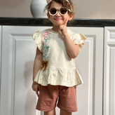 تاپ و شلوارک نخ پنبه دخترانه آلایاز