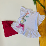 تاپ و شلوارک نخ پنبه دخترانه آلایاز