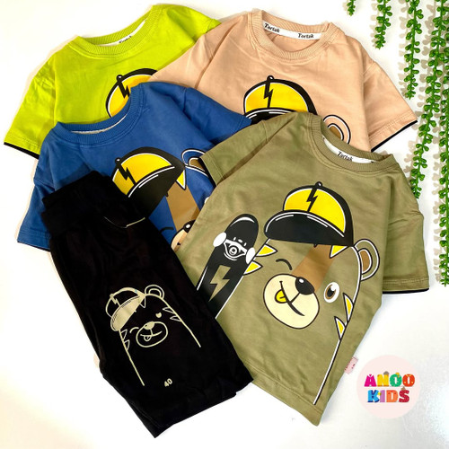 تیشرت و شلوارک نخ پنبه پسرانه تورتک