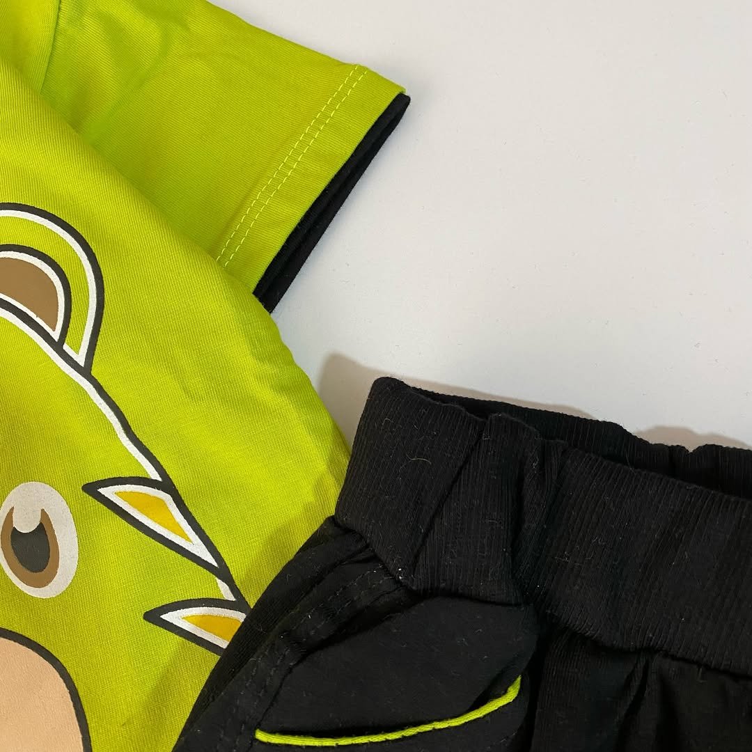 تیشرت و شلوارک نخ پنبه پسرانه تورتک