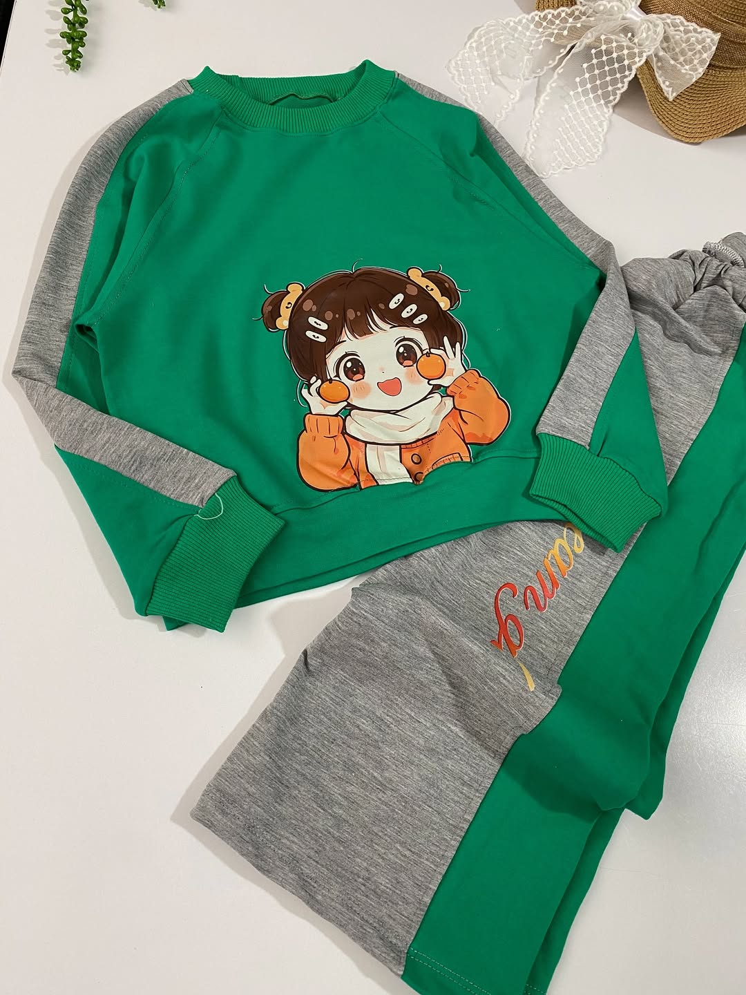 کراپ و شلوار دورس دخترانه مانلی