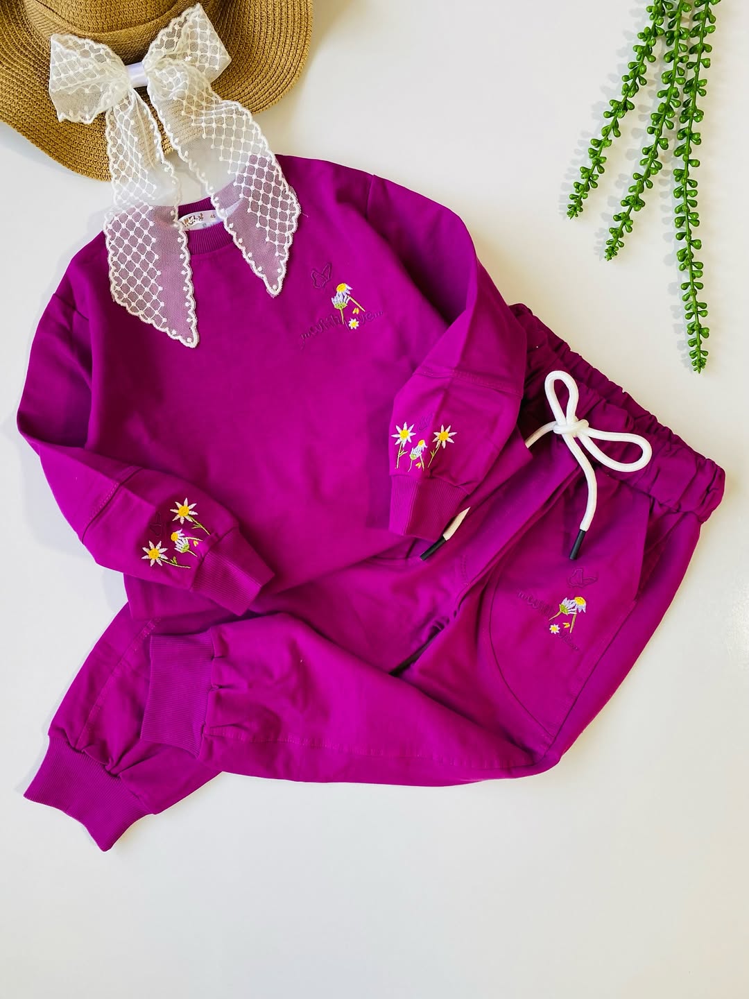 بلوز و‌شلوار گلدوزی دخترانه آنیل