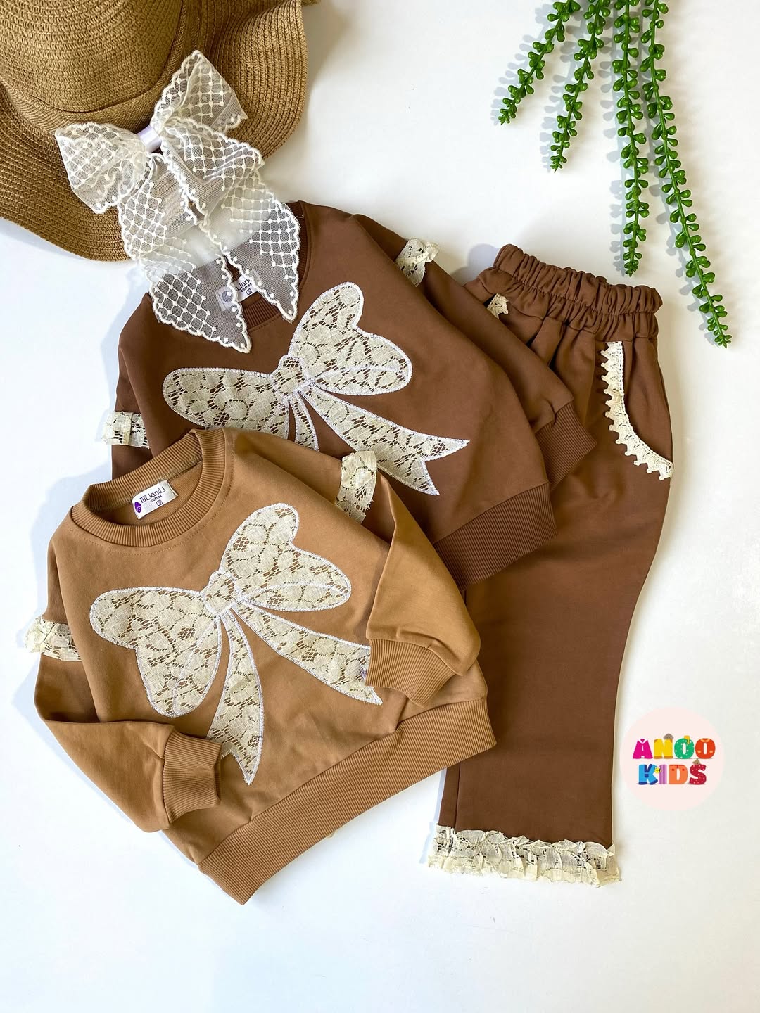 بلوز و شلوار دخترانه دانتل دوزی