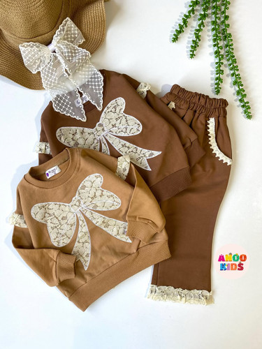 بلوز و شلوار دخترانه دانتل دوزی