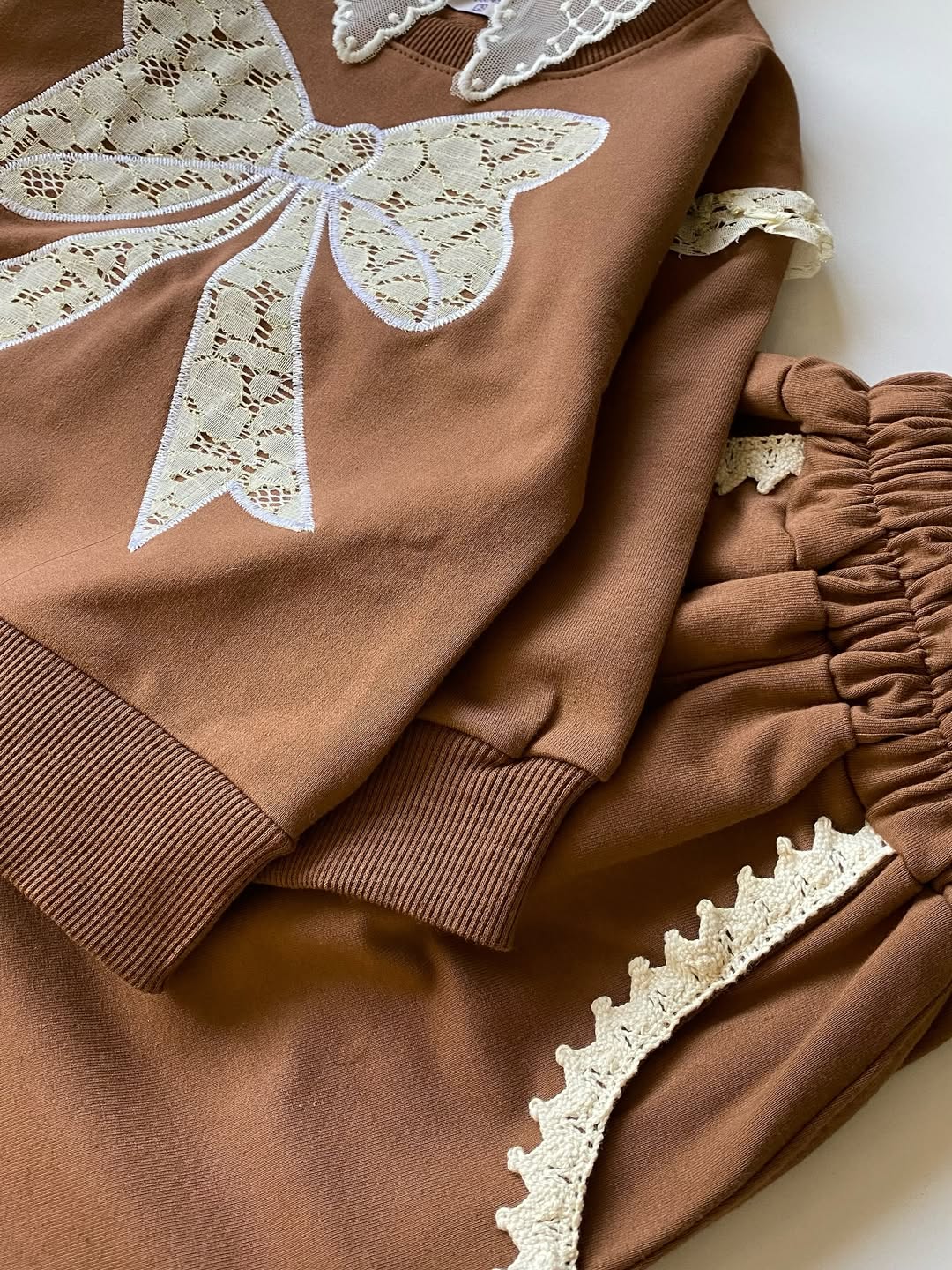 بلوز و شلوار دخترانه دانتل دوزی