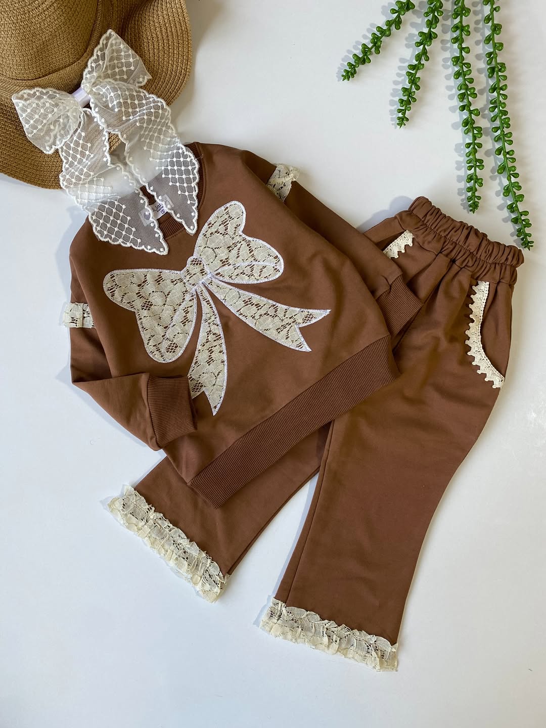 بلوز و شلوار دخترانه دانتل دوزی