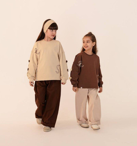 ست بلوز دورس و شلوار کتان دخترانه