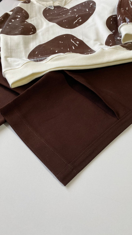 ست قلبی دخترانه با شلوار کتان