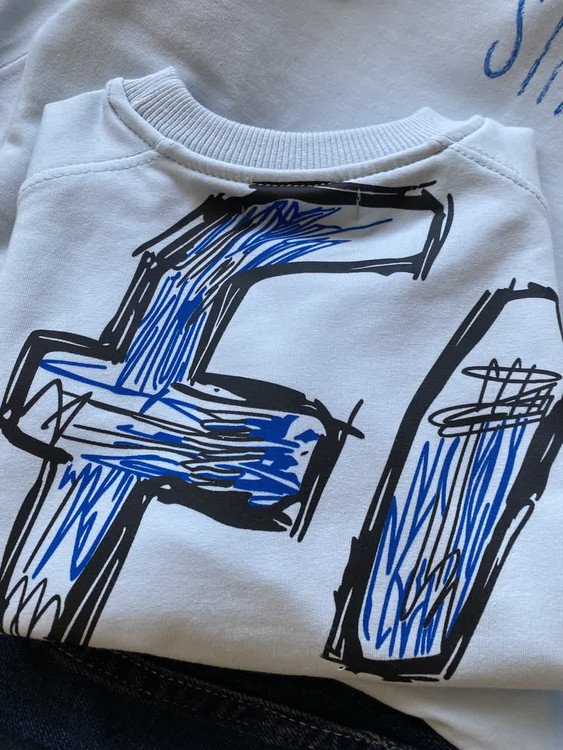 بلوز آبی پسرانه